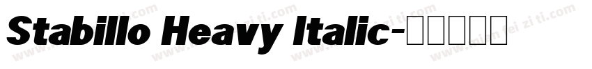 Stabillo Heavy Italic字体转换
